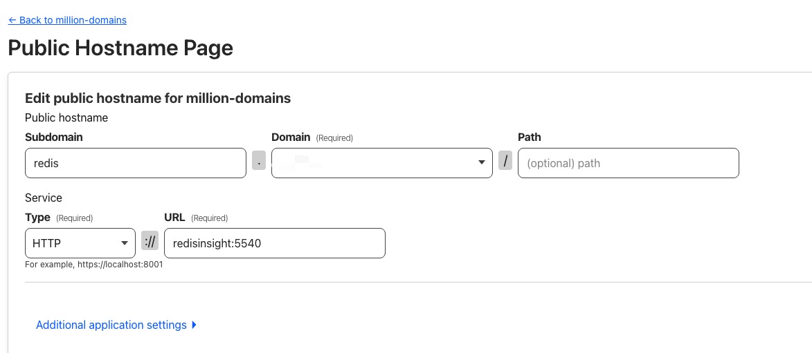 Hostname setting of Cloudflare Tunnel